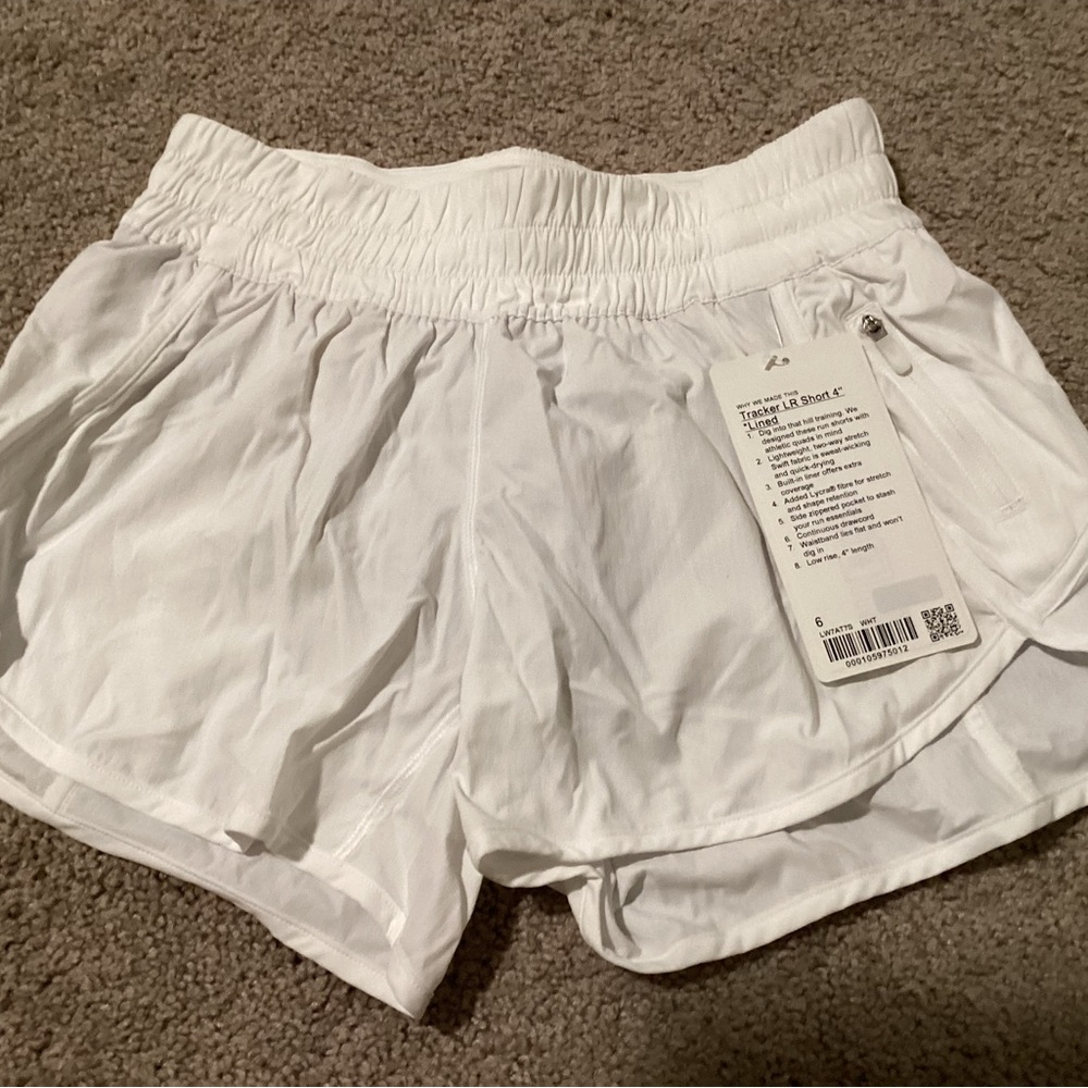 Lululemon Athletica White Athletic Shorts